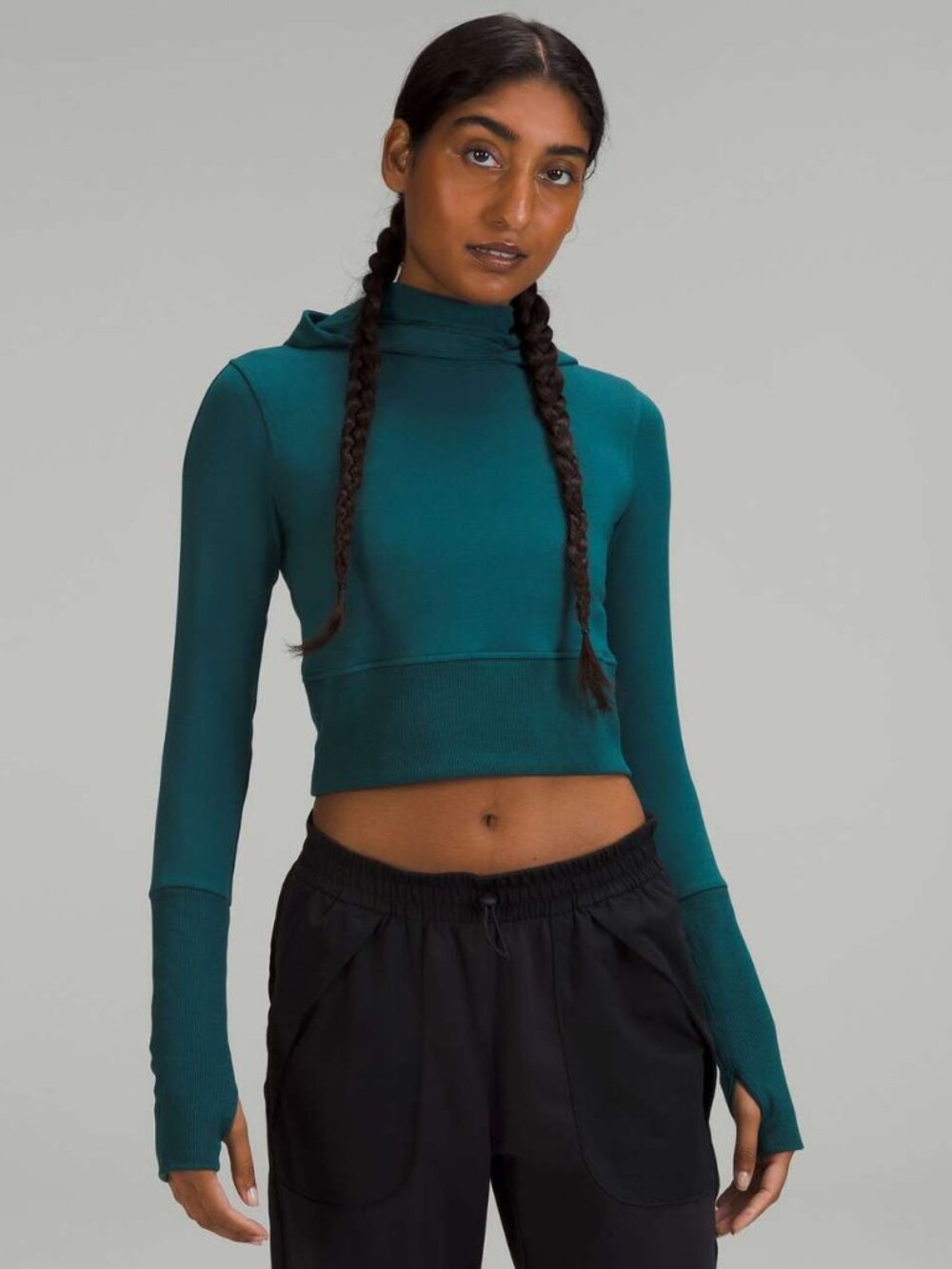 Lululemon Women's Modal Fleece Long Sleeve Hoodie - Green